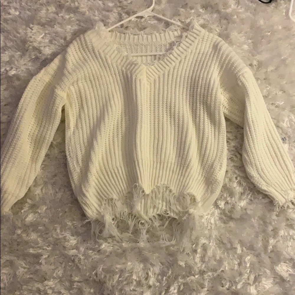 Fringed sweater